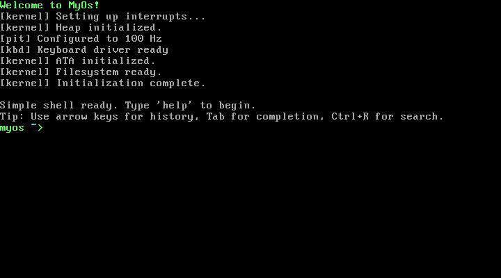 Экран загрузки MyOs